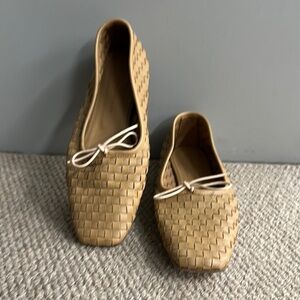 Freda Salvador Woven Beige Women's Ballet Flats
